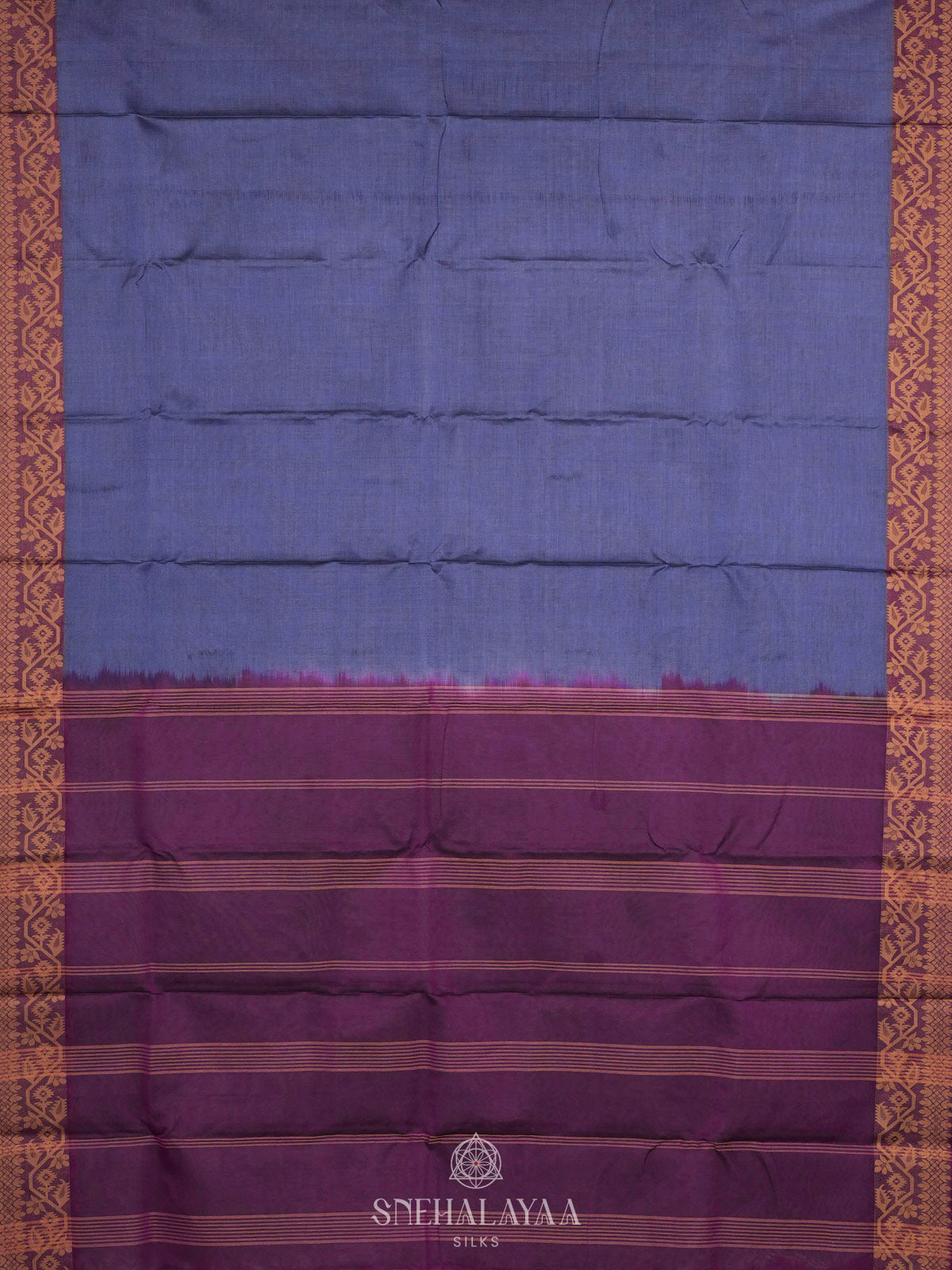 Blue Bengal Cotton Saree