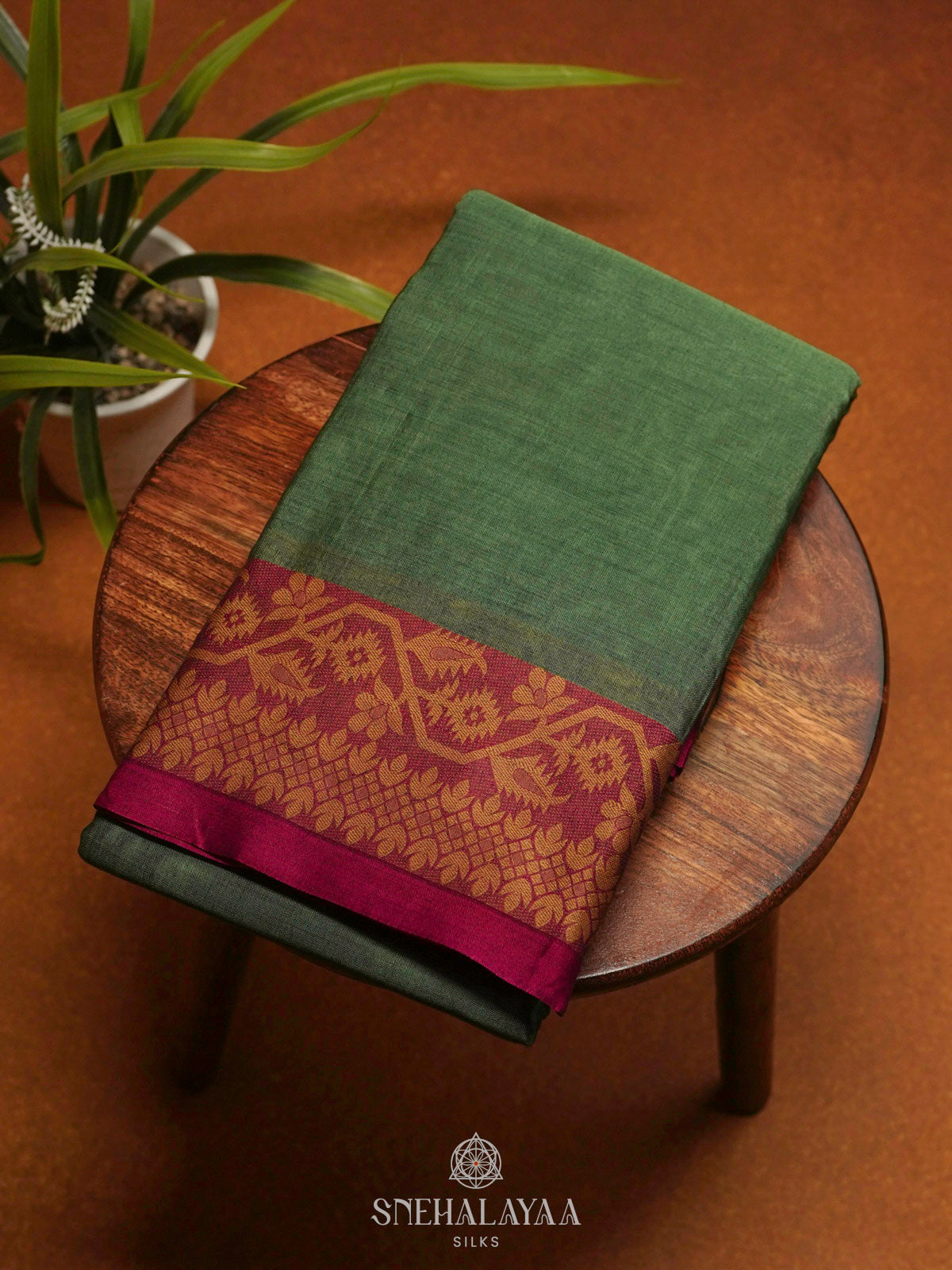 Green Bengal Cotton Saree