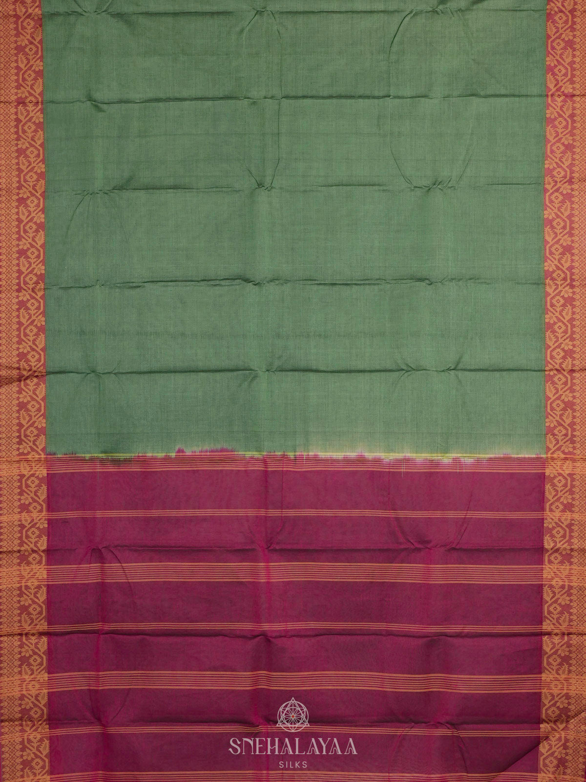 Green Bengal Cotton Saree