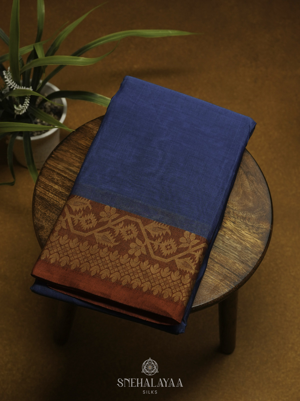 Peacock Blue Bengal Cotton Saree