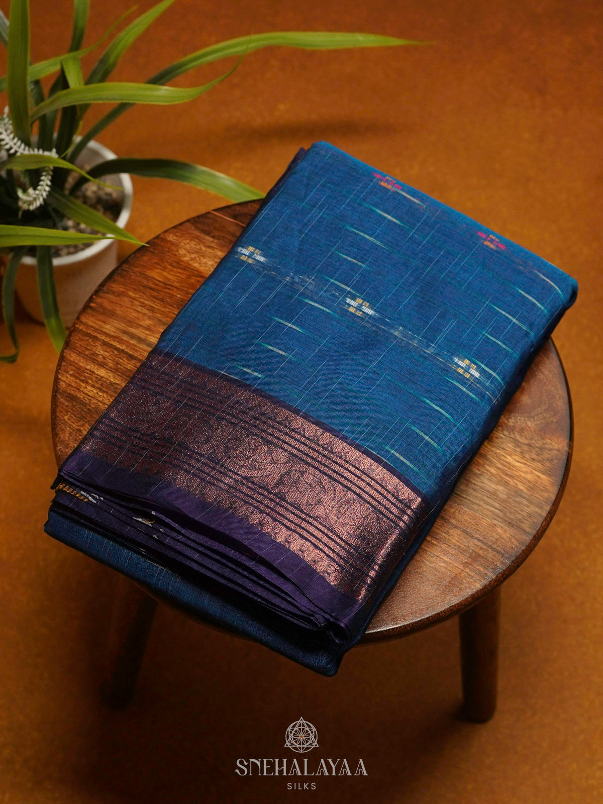 Blue Bengal Cotton Saree