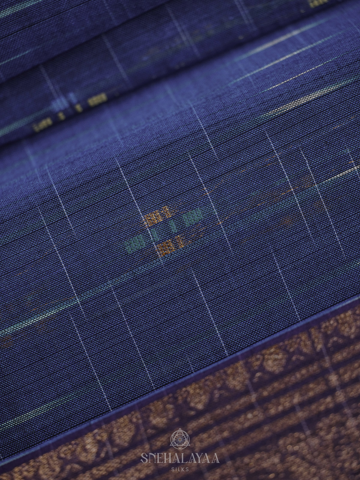 Blue Bengal Cotton Saree