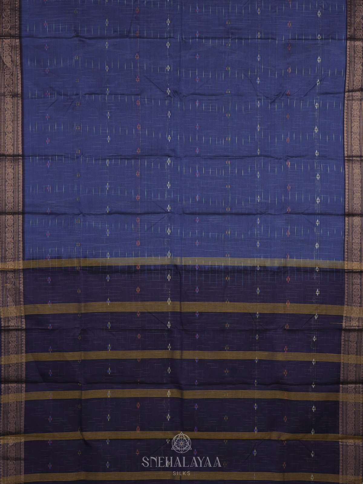Blue Bengal Cotton Saree