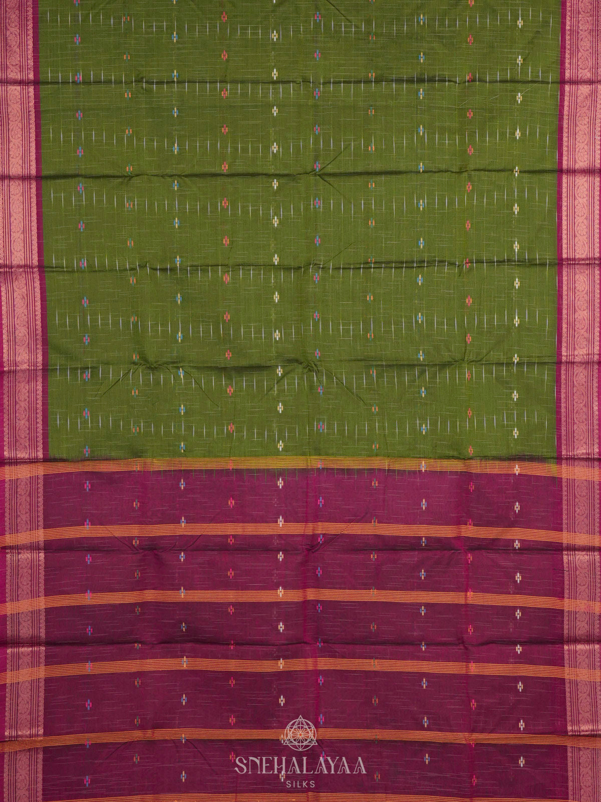 Green Bengal Cotton Saree