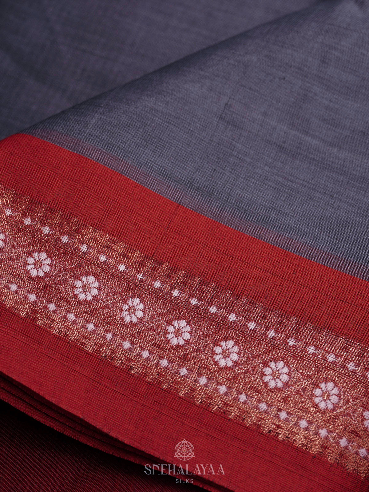 Grey Bengal Cotton Saree