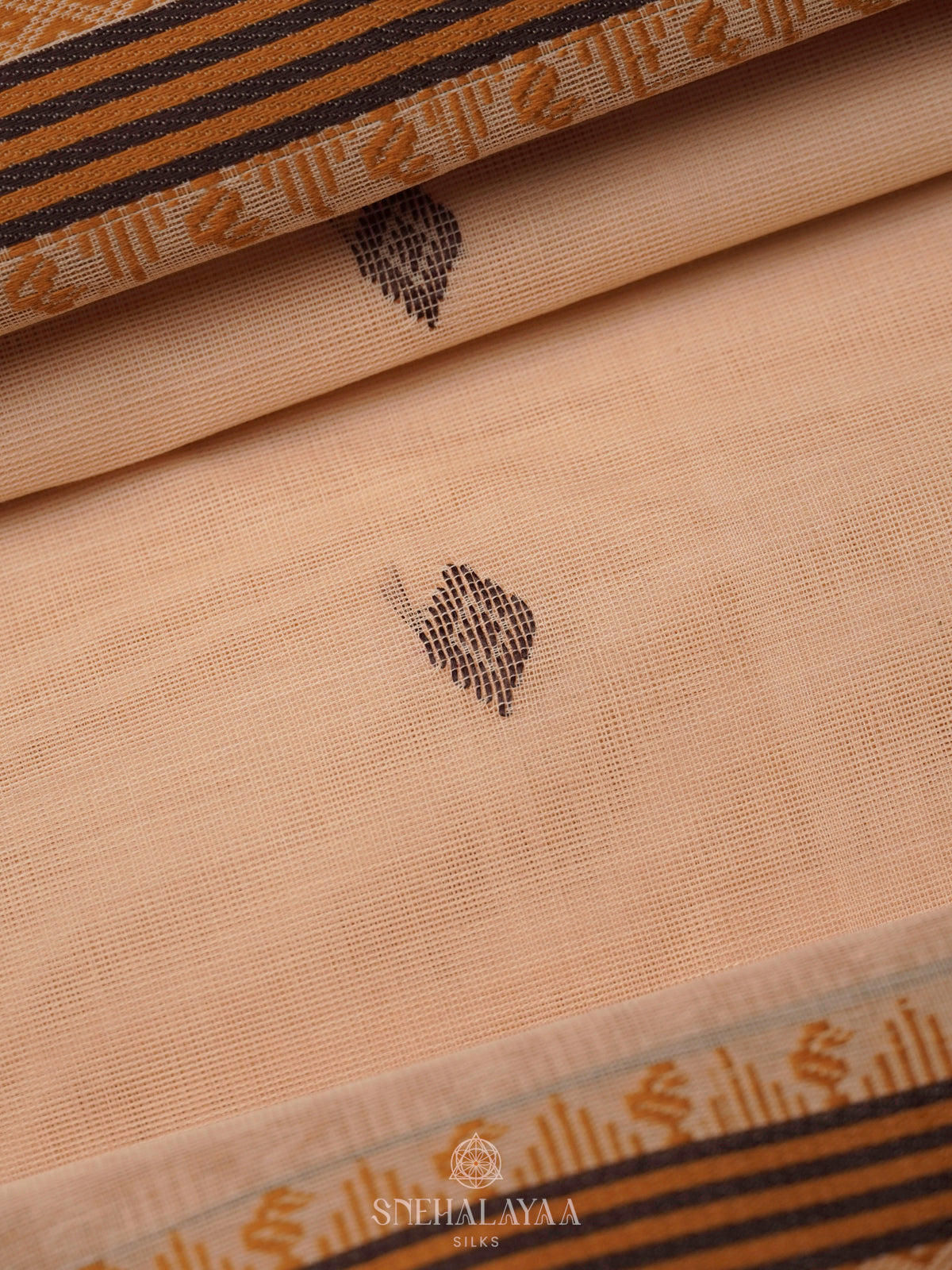 Cream Bengal Cotton Saree