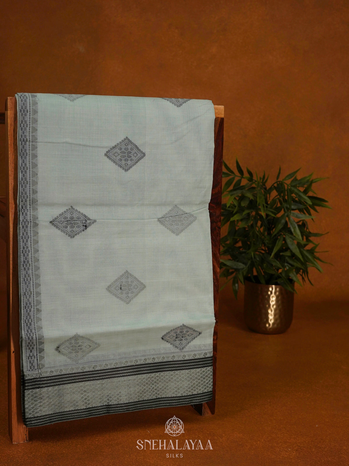 Mint Green Bengal Cotton Saree