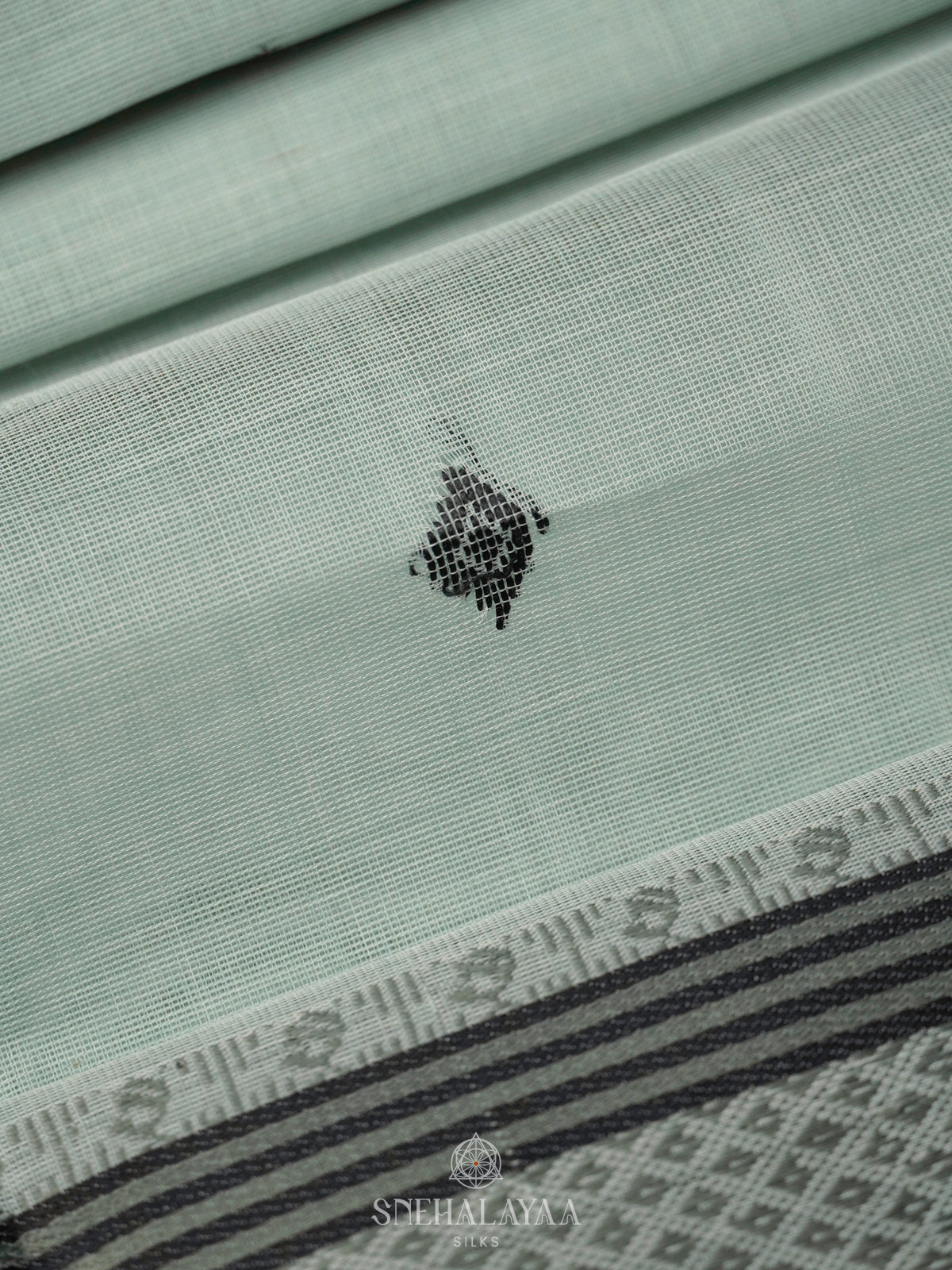 Mint Green Bengal Cotton Saree