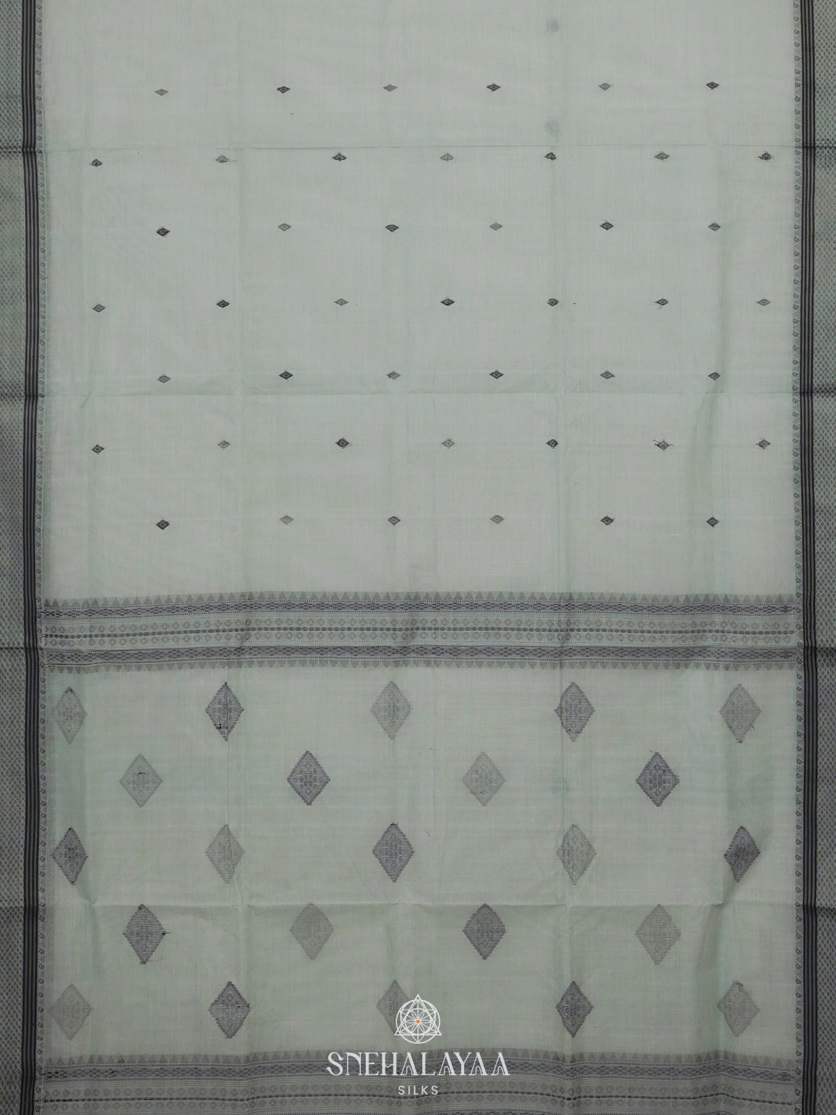 Mint Green Bengal Cotton Saree