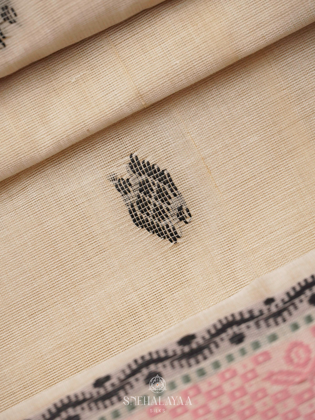 Cream Bengal Cotton Saree