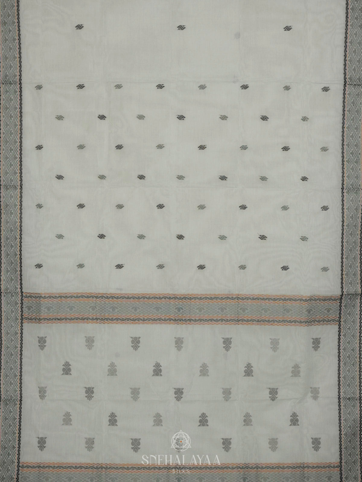 Pale Green Bengal Cotton Saree