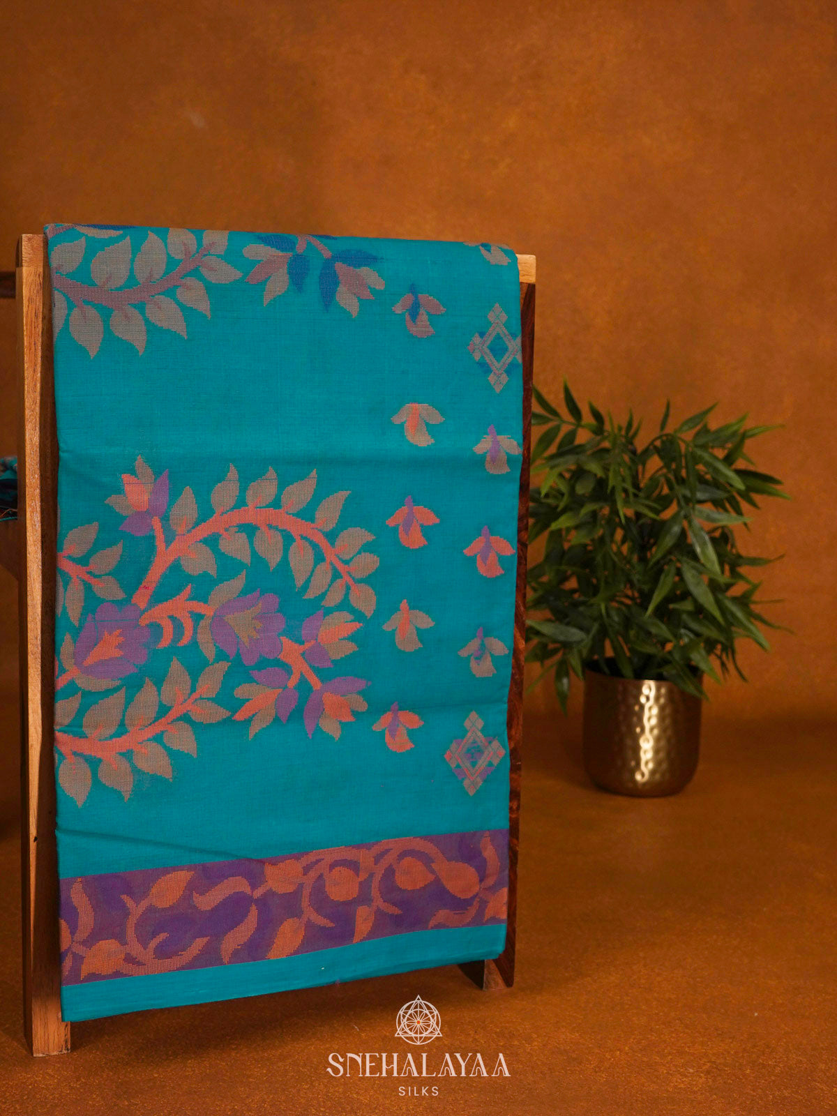 Blue Bengal Cotton Saree