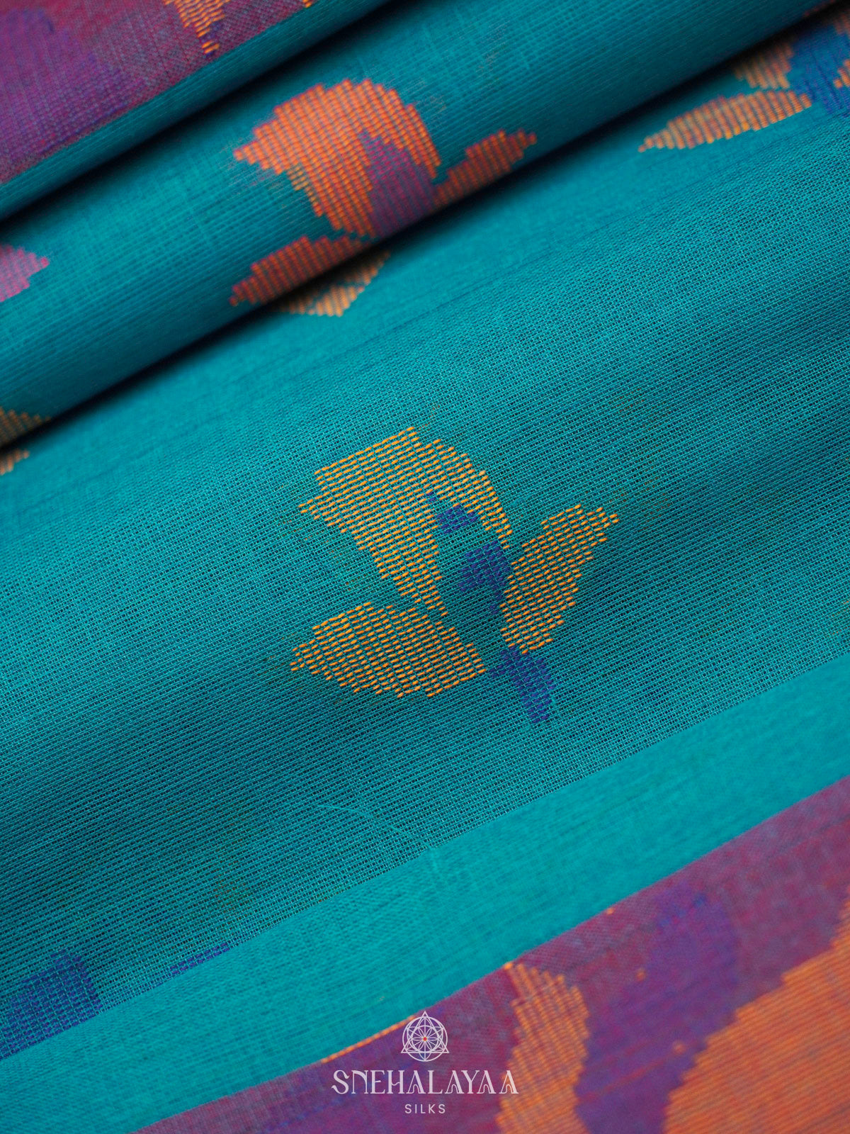 Blue Bengal Cotton Saree