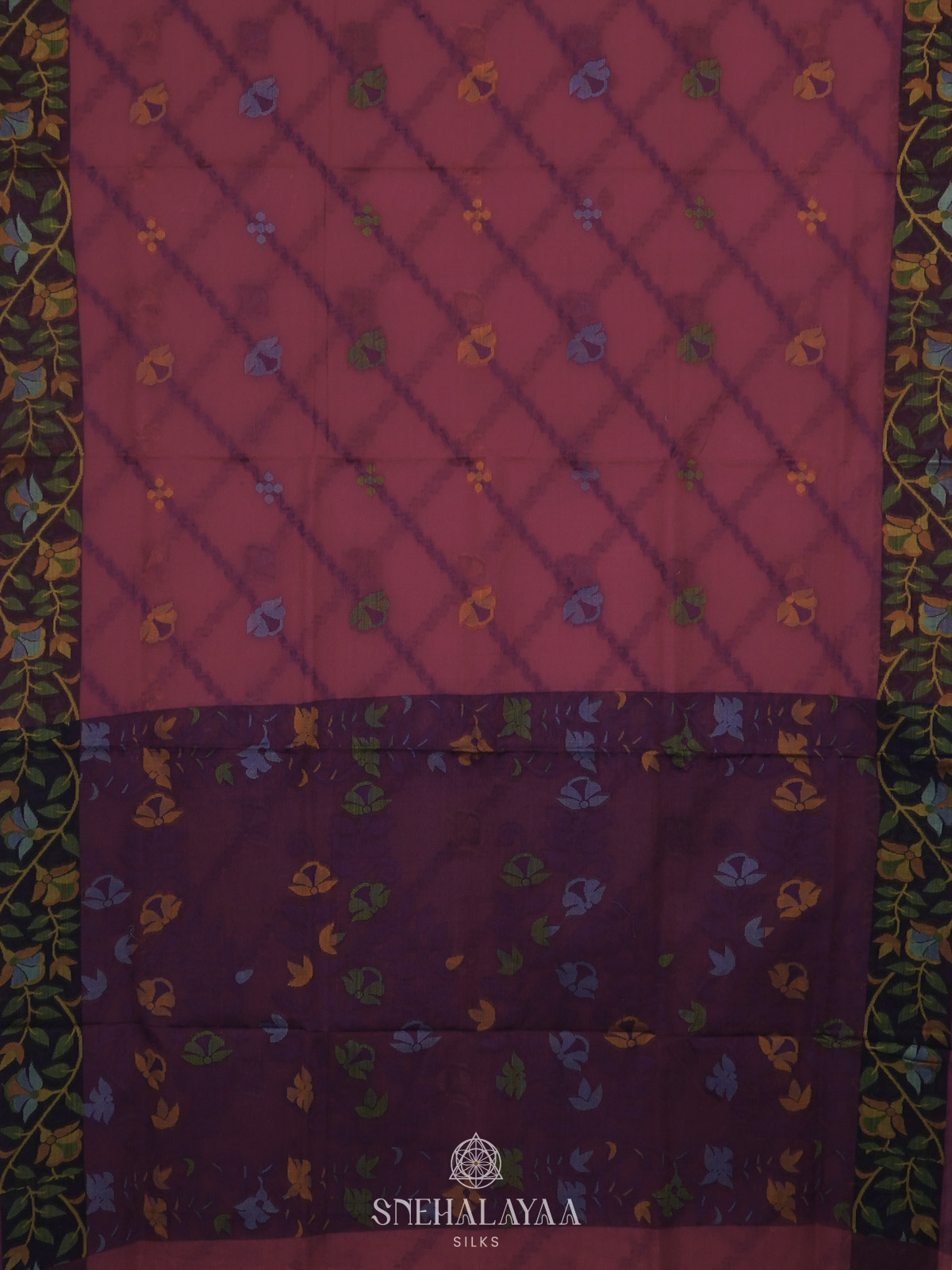 Pink Bengal Cotton Saree