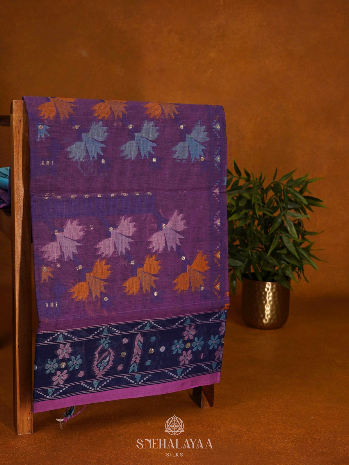Purple Bengal Cotton Saree