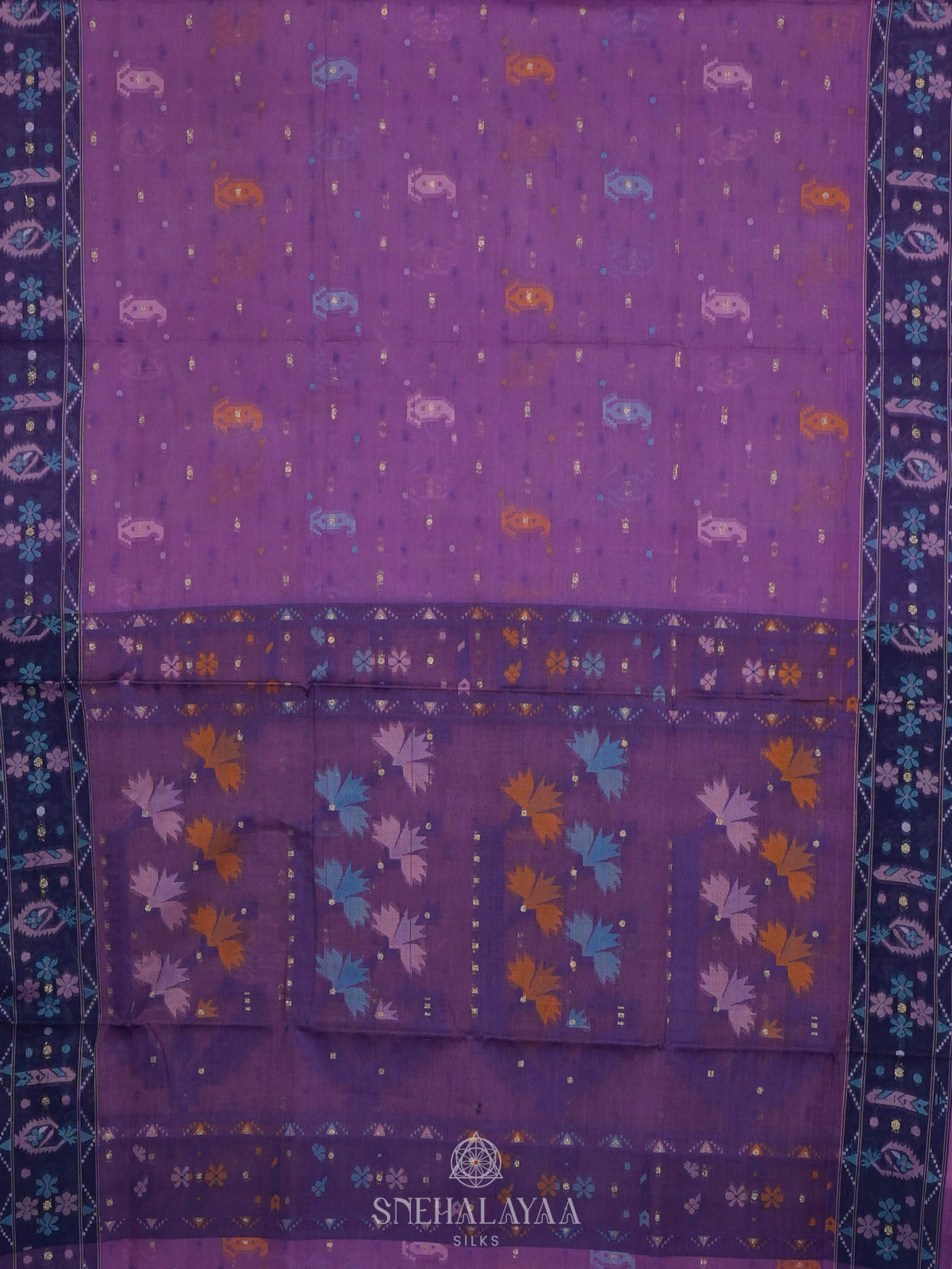 Purple Bengal Cotton Saree