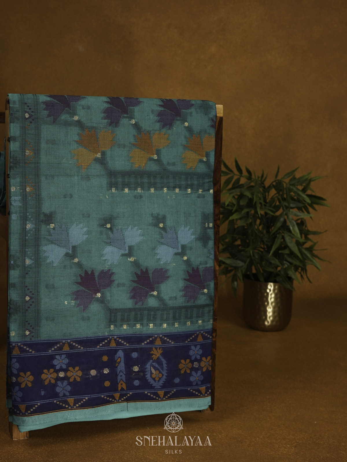 Mint Green Bengal Cotton Saree