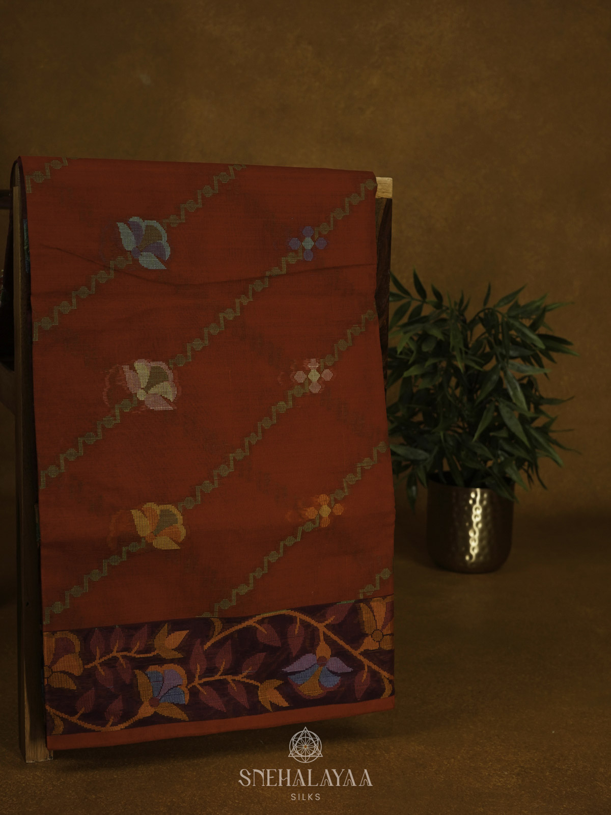 Red Bengal Cotton Saree
