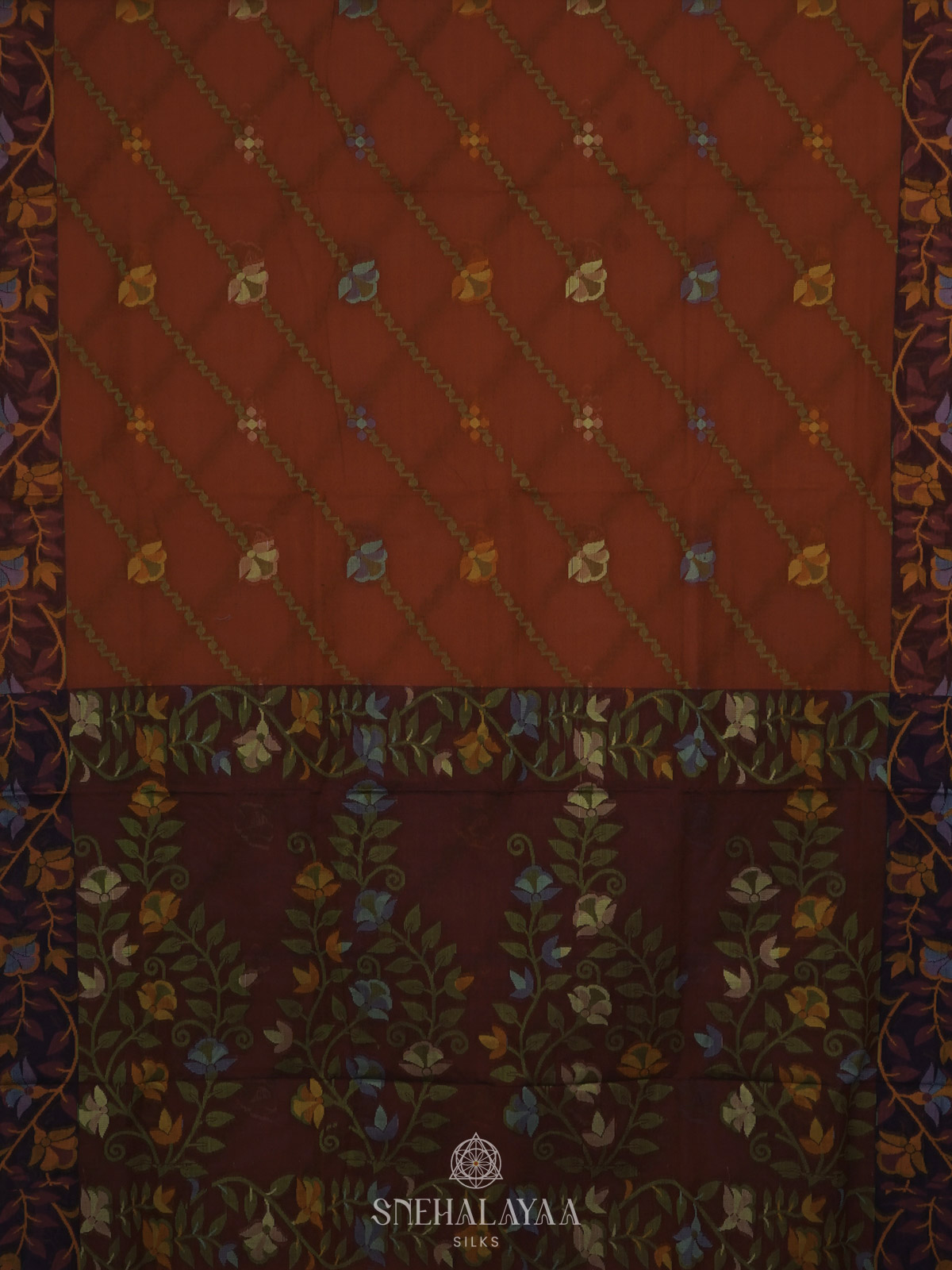 Red Bengal Cotton Saree