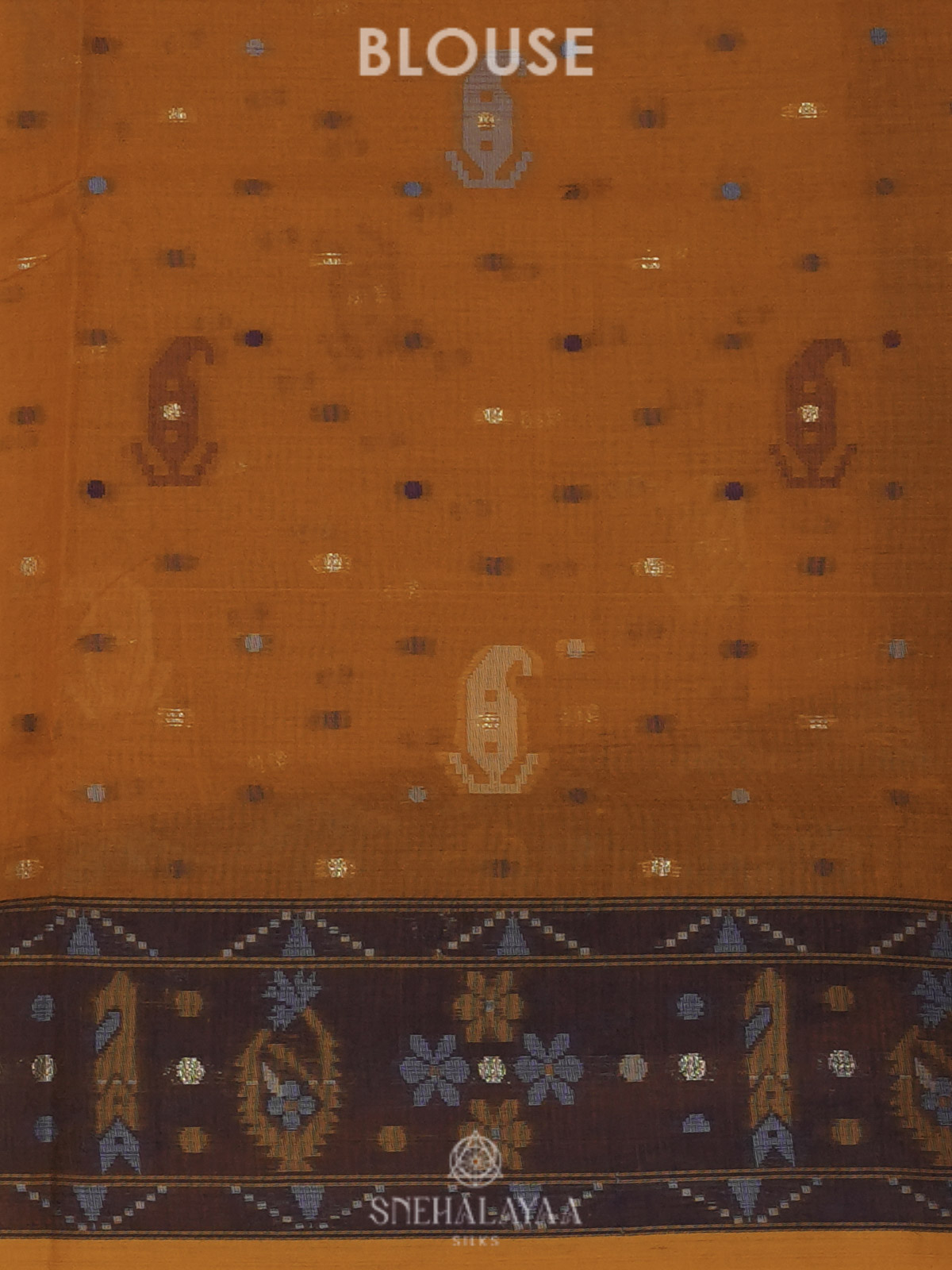 Orange Bengal Cotton Saree