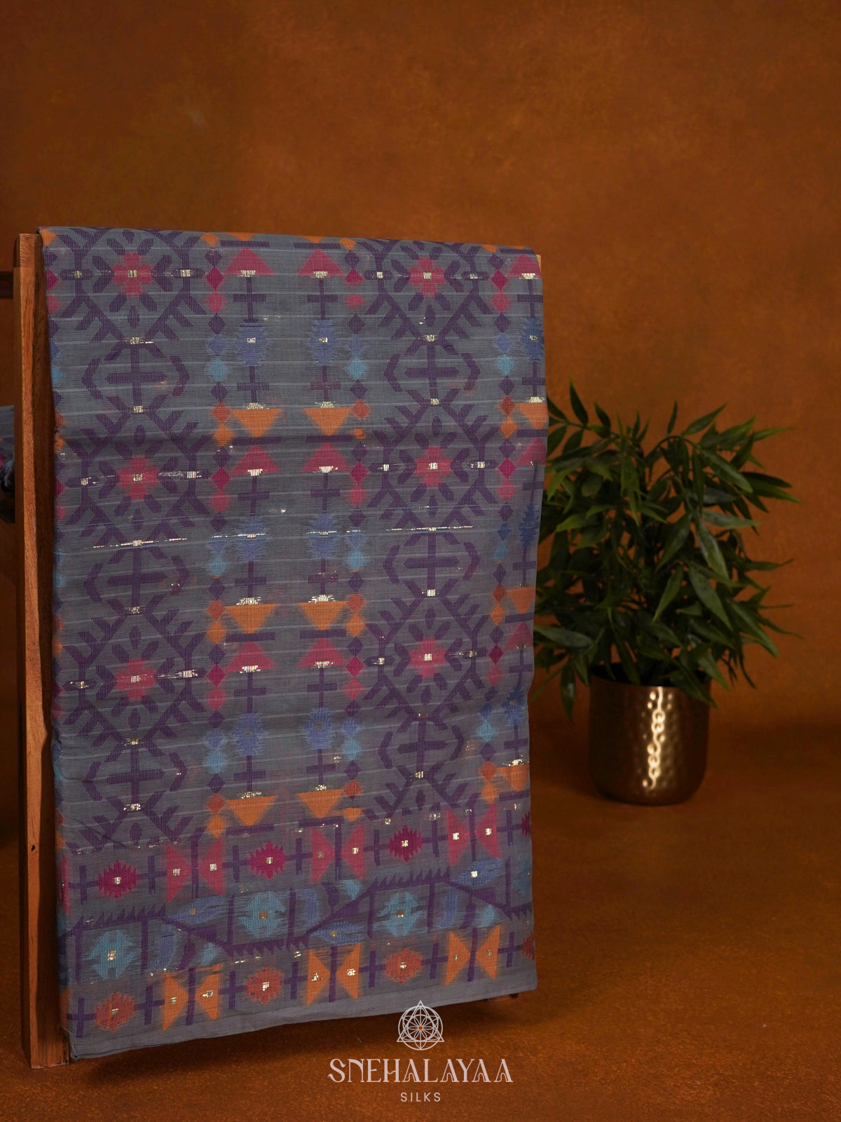 Grey Bengal Cotton Saree