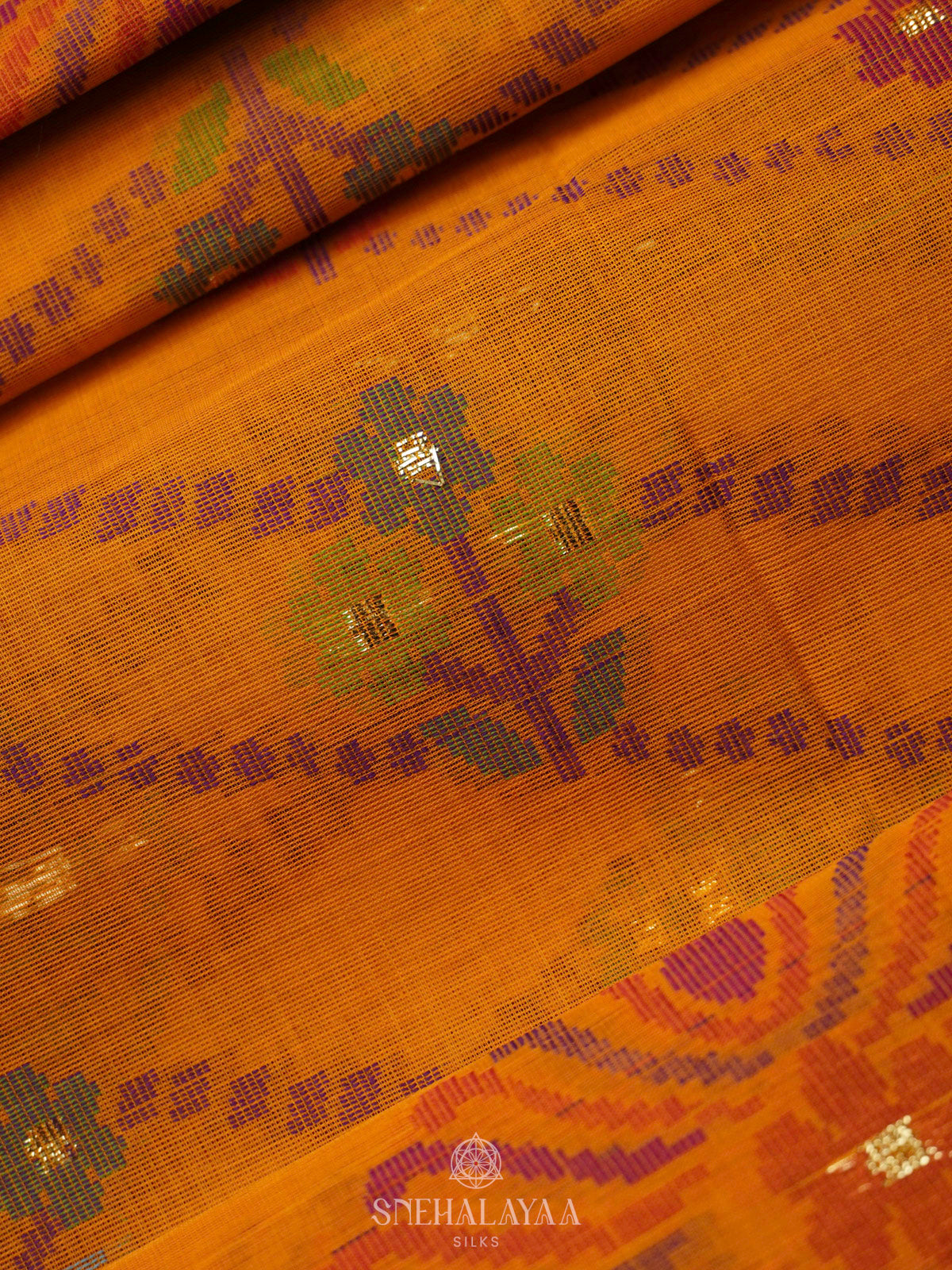 Yellow Bengal Cotton Saree
