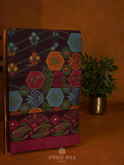 Brown Bengal Cotton Saree