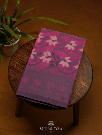 Pink Bengal Cotton Saree