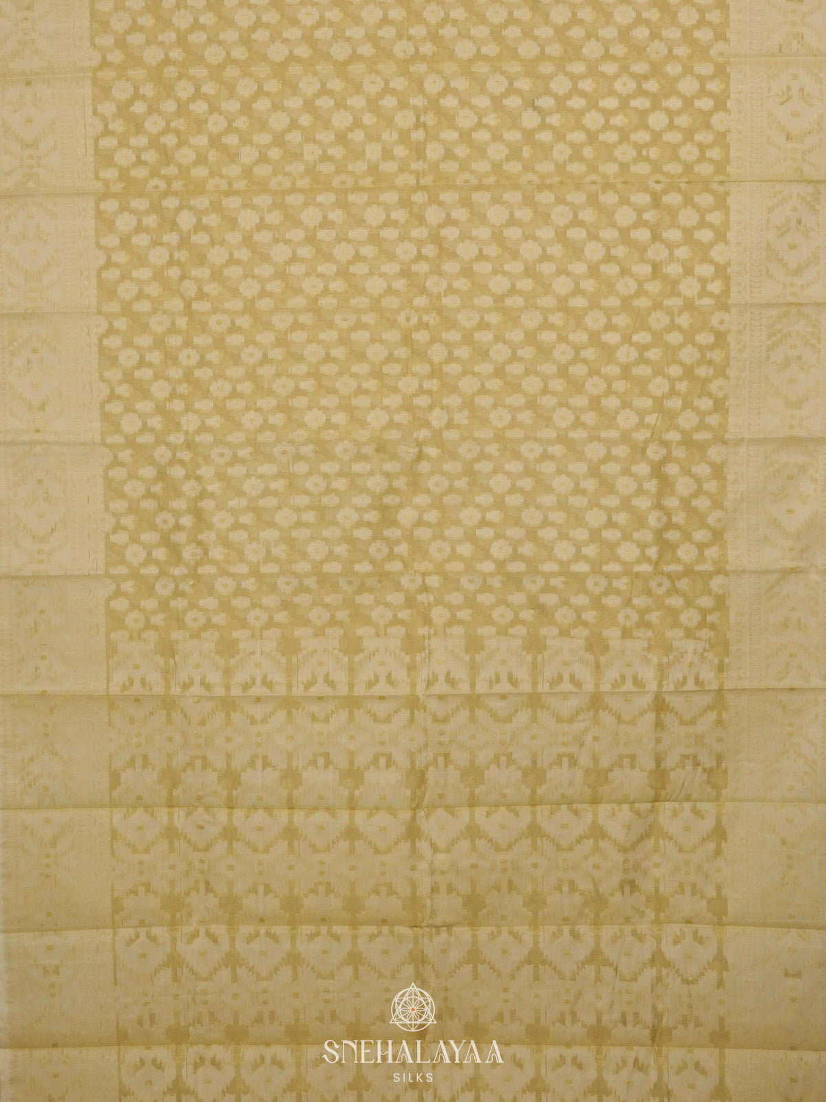 Pale Yellow Bengal Cotton Saree