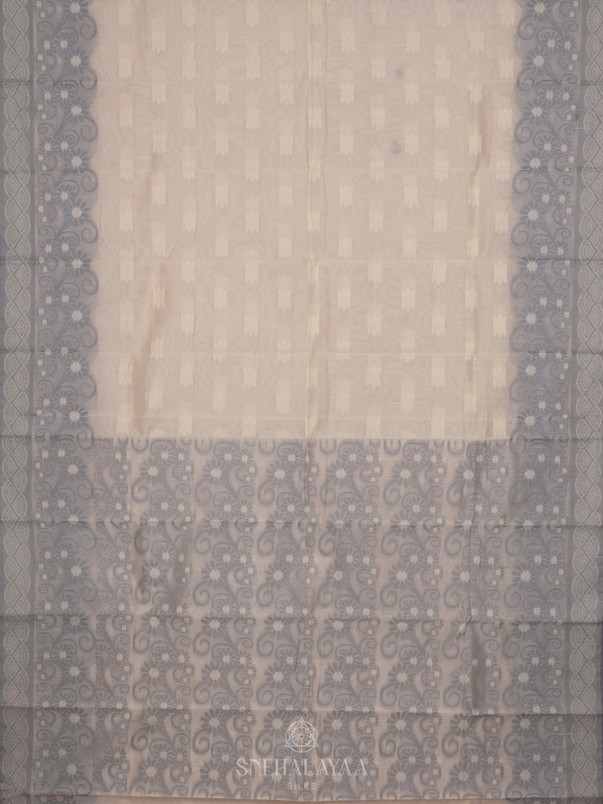 Cream Bengal Cotton Saree