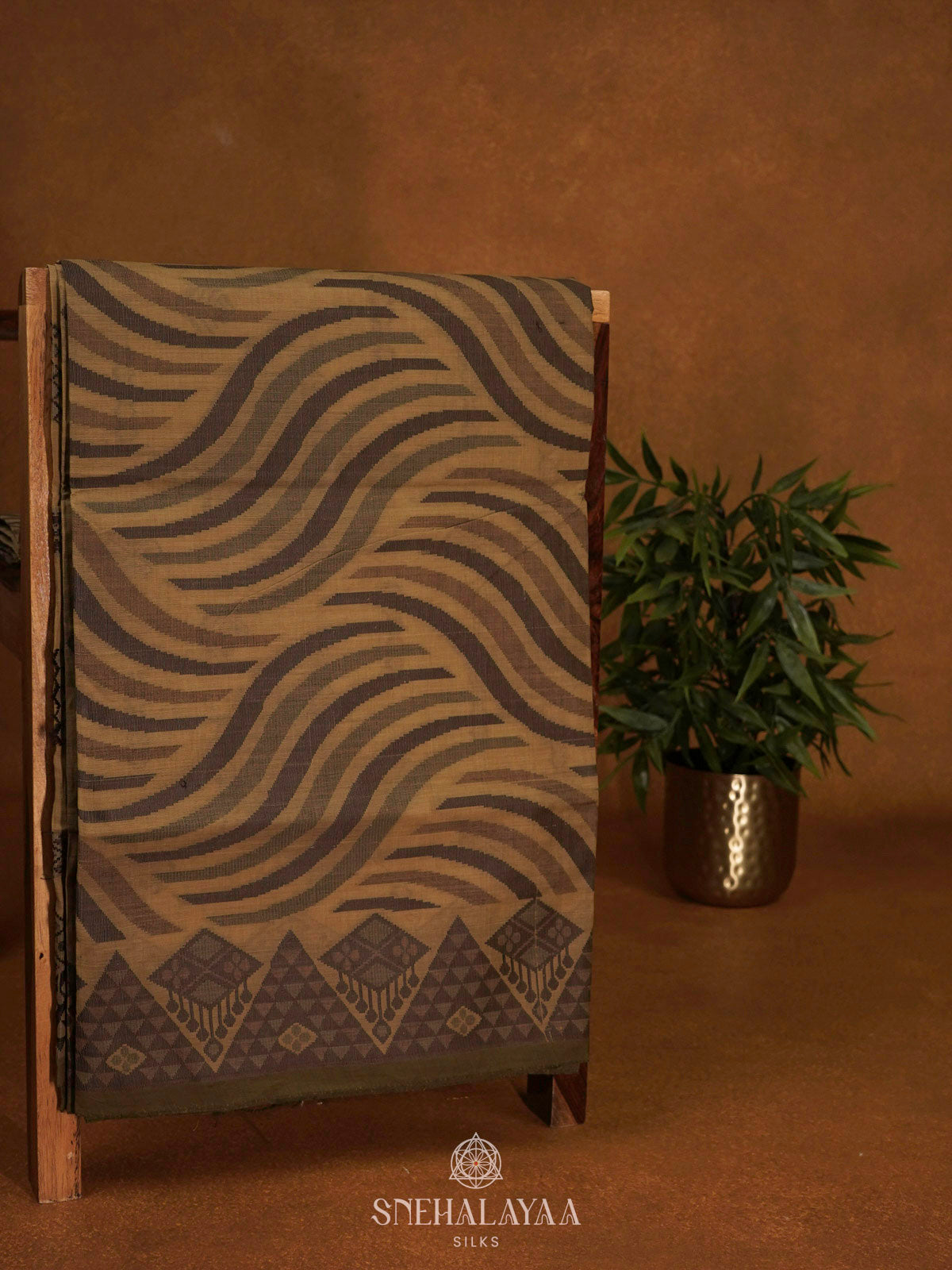 Mustard Bengal Cotton Saree