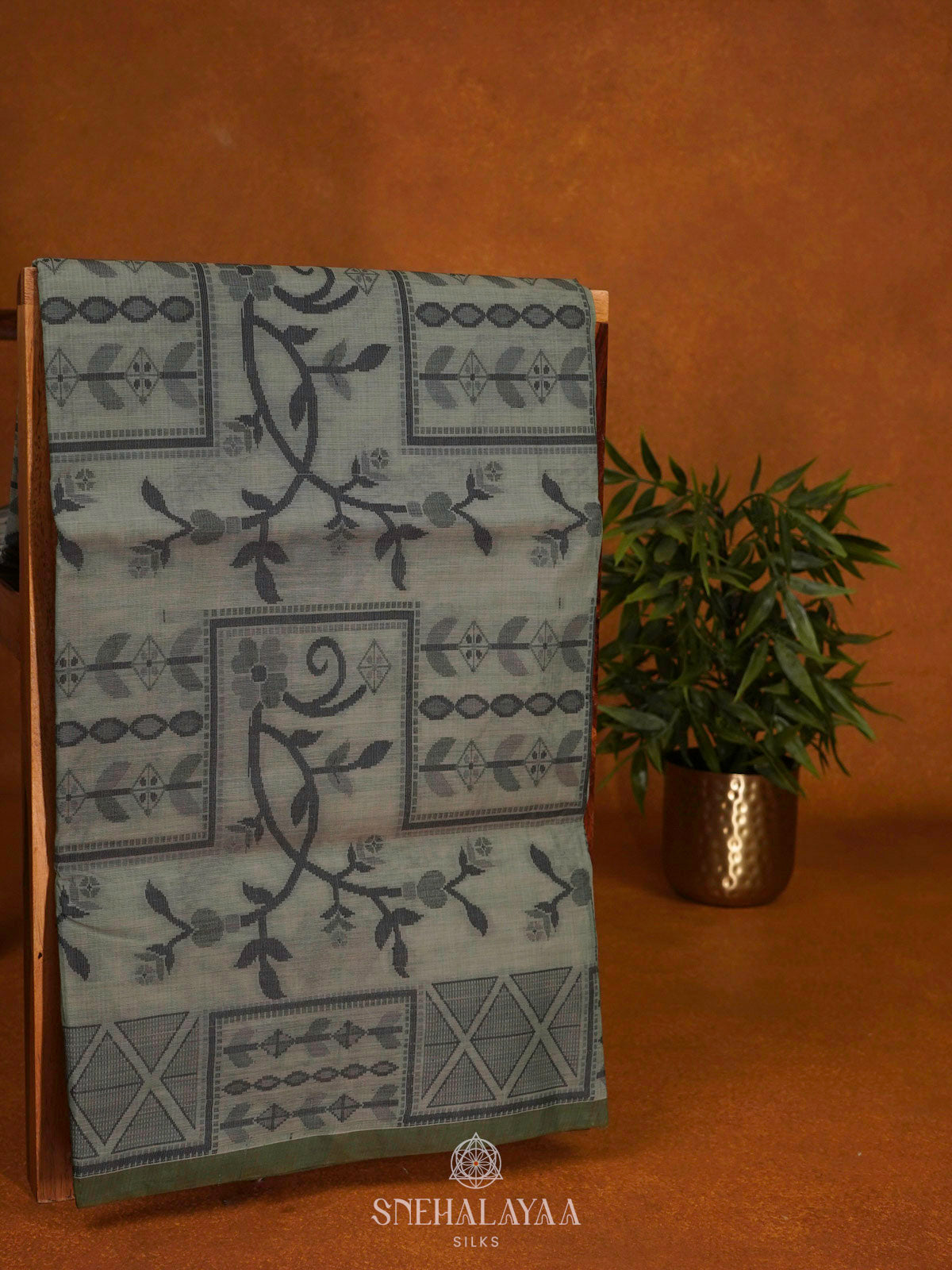 Grey Bengal Cotton Saree
