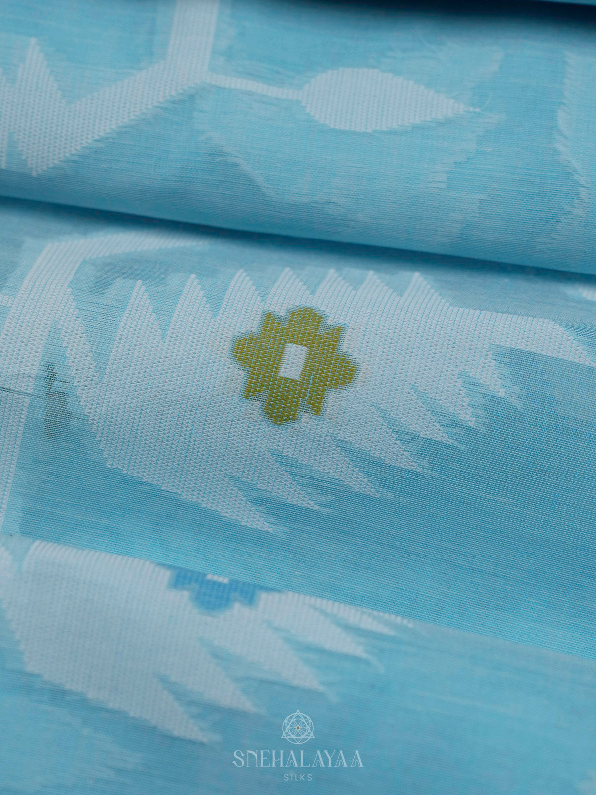 Sky Blue Bengal Cotton Saree