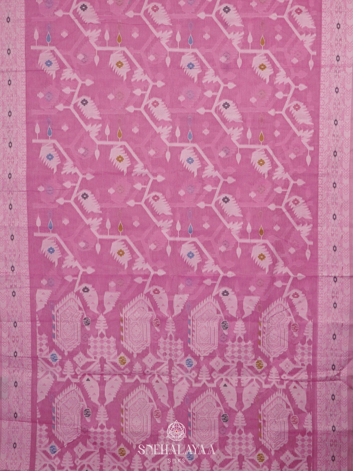Pink Bengal Cotton Saree
