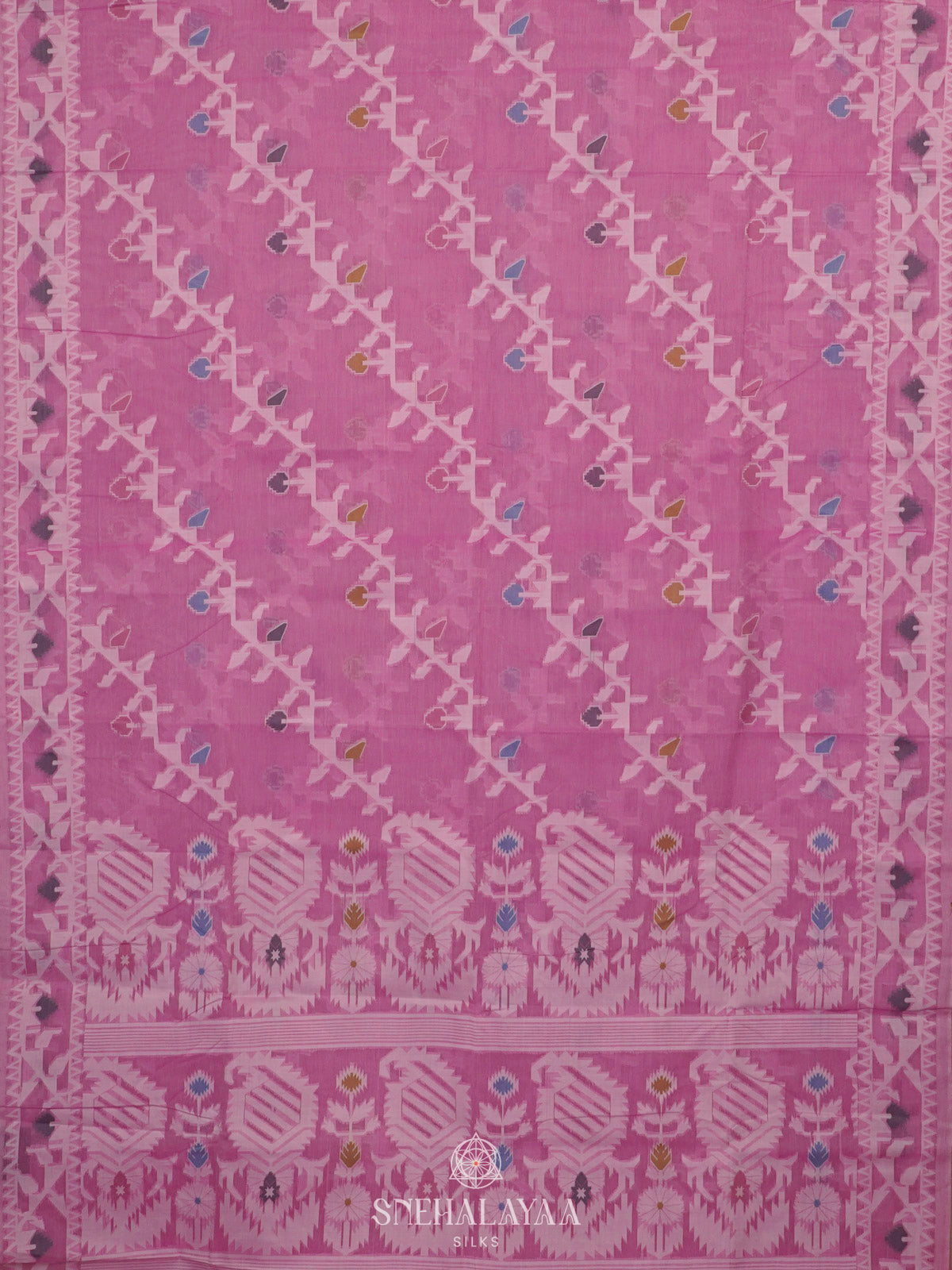 Pink Bengal Cotton Saree