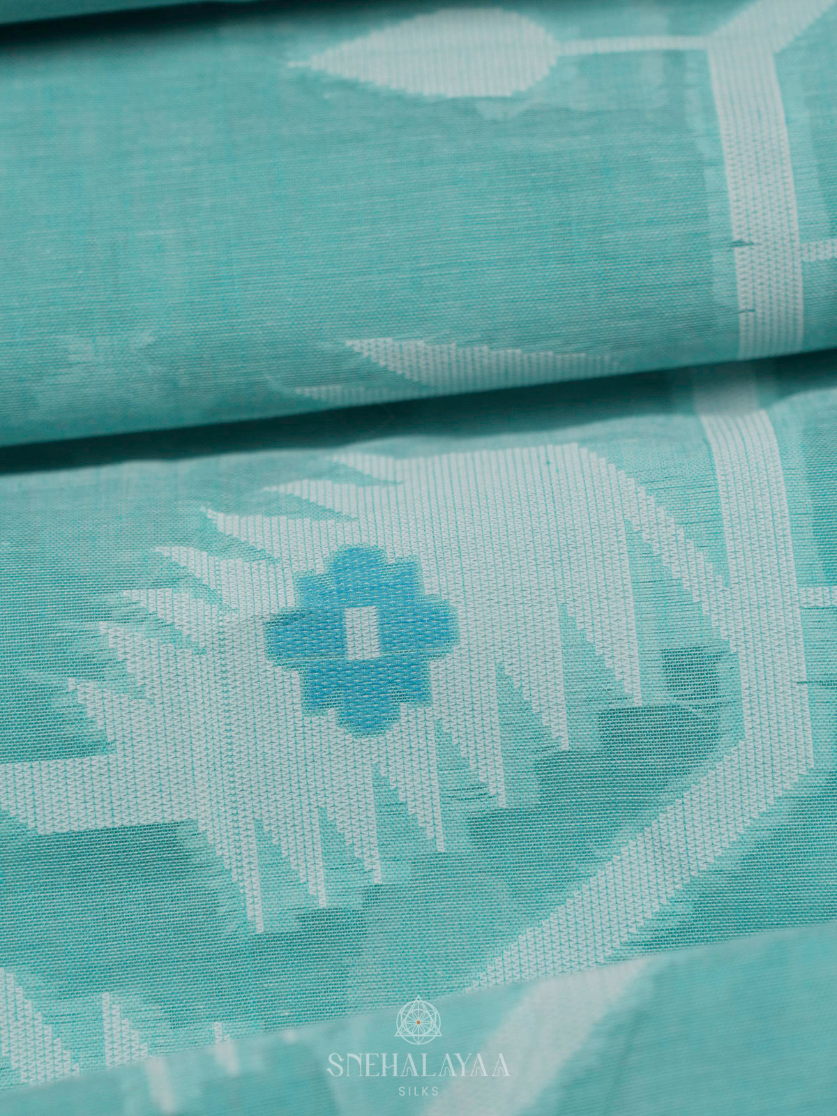 Mint Green Bengal Cotton Saree