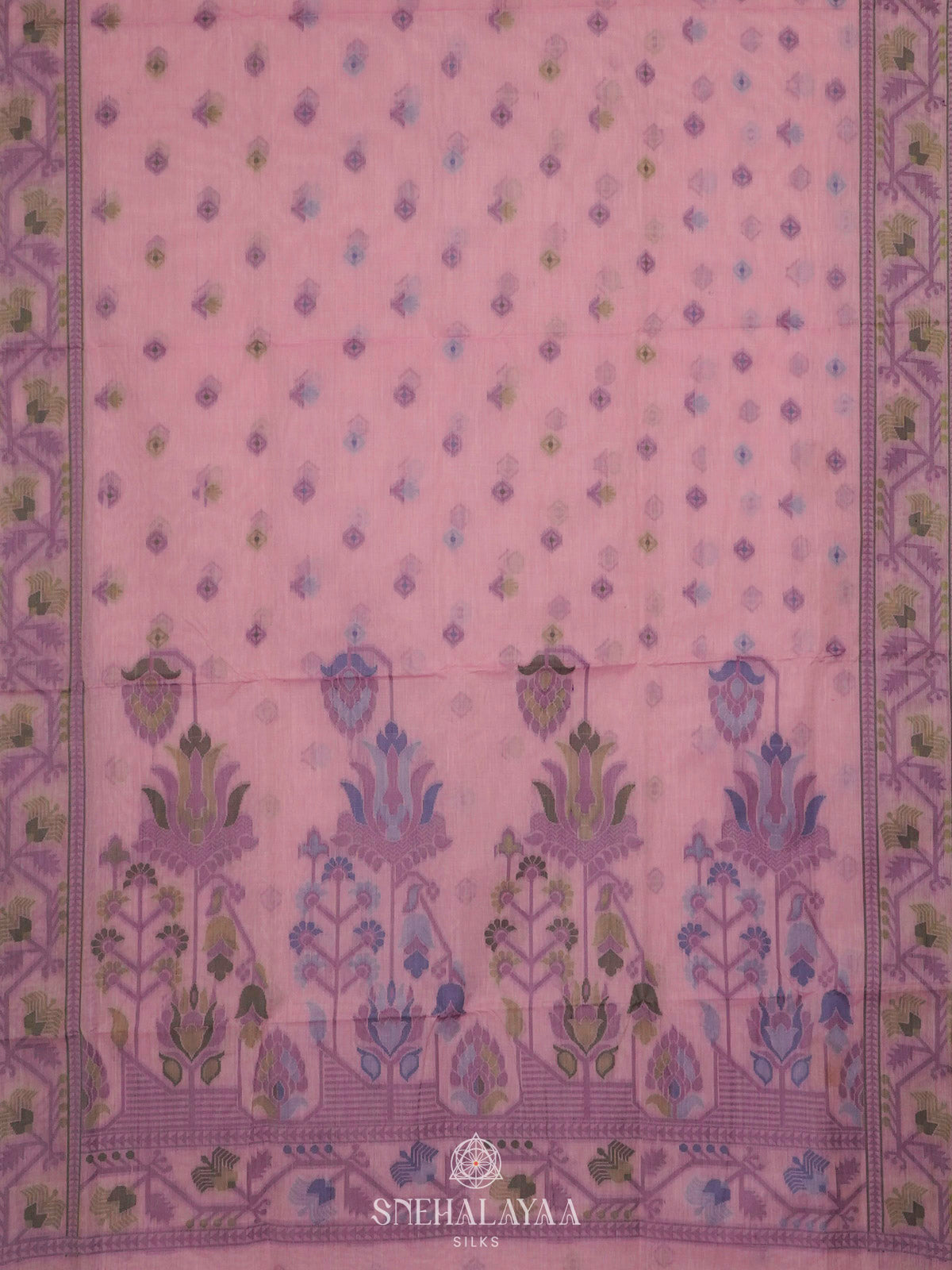 Pink Bengal Cotton Saree
