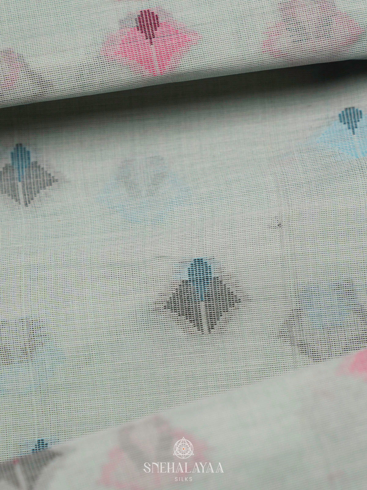 Pale Green Bengal Cotton Saree