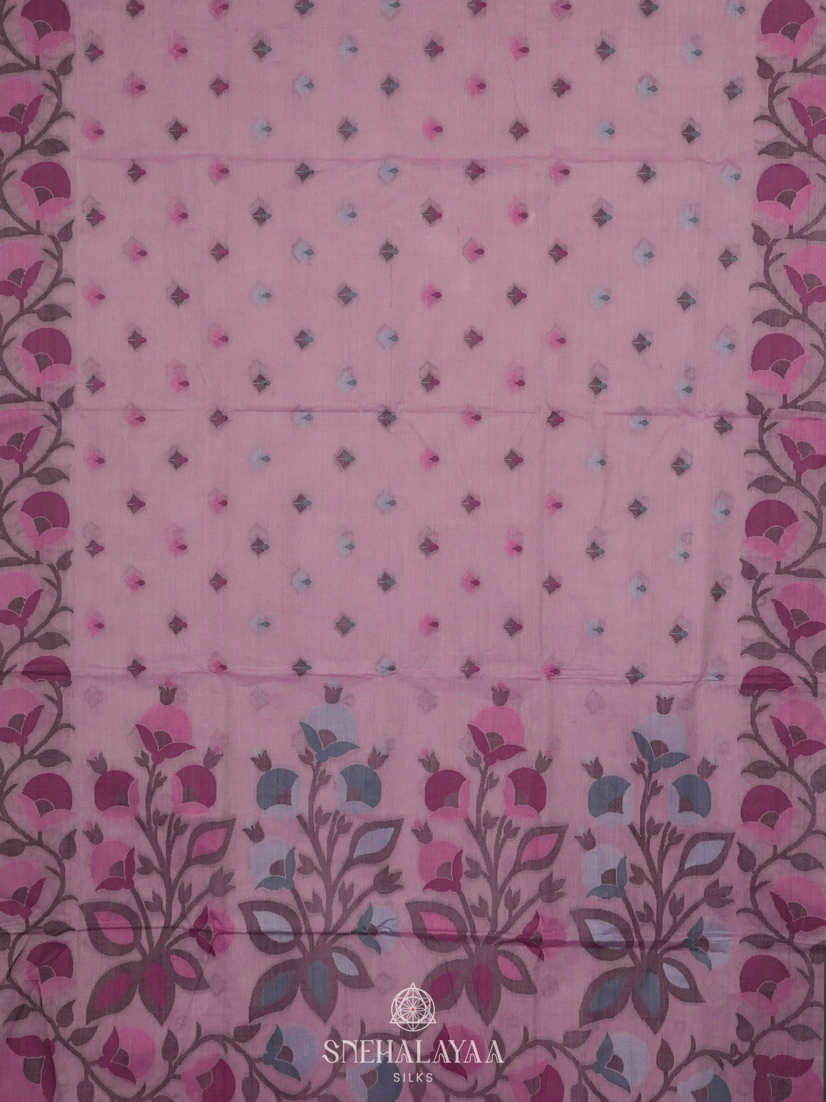 Pink Bengal Cotton Saree