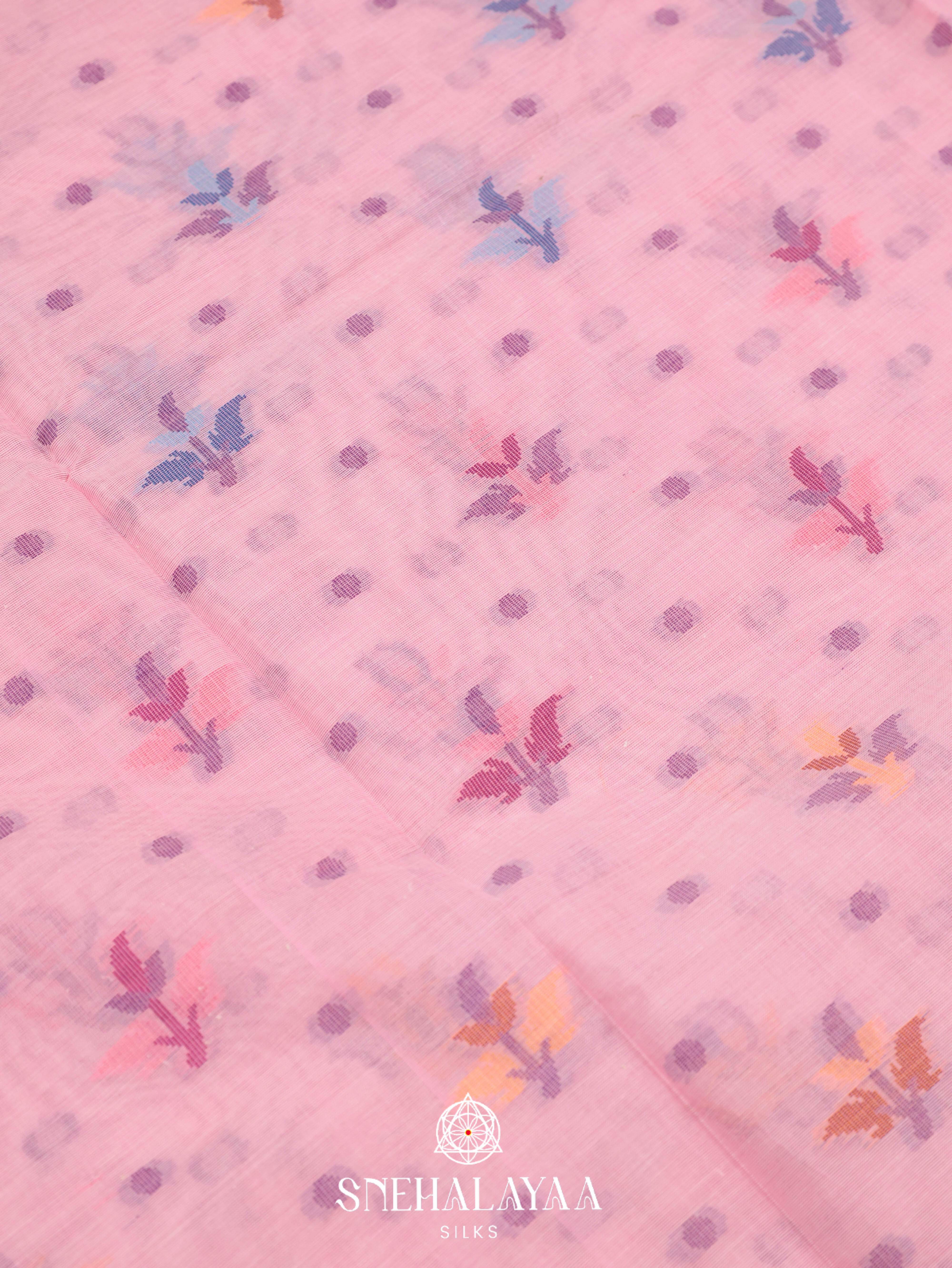 Pink Bengal Cotton Saree