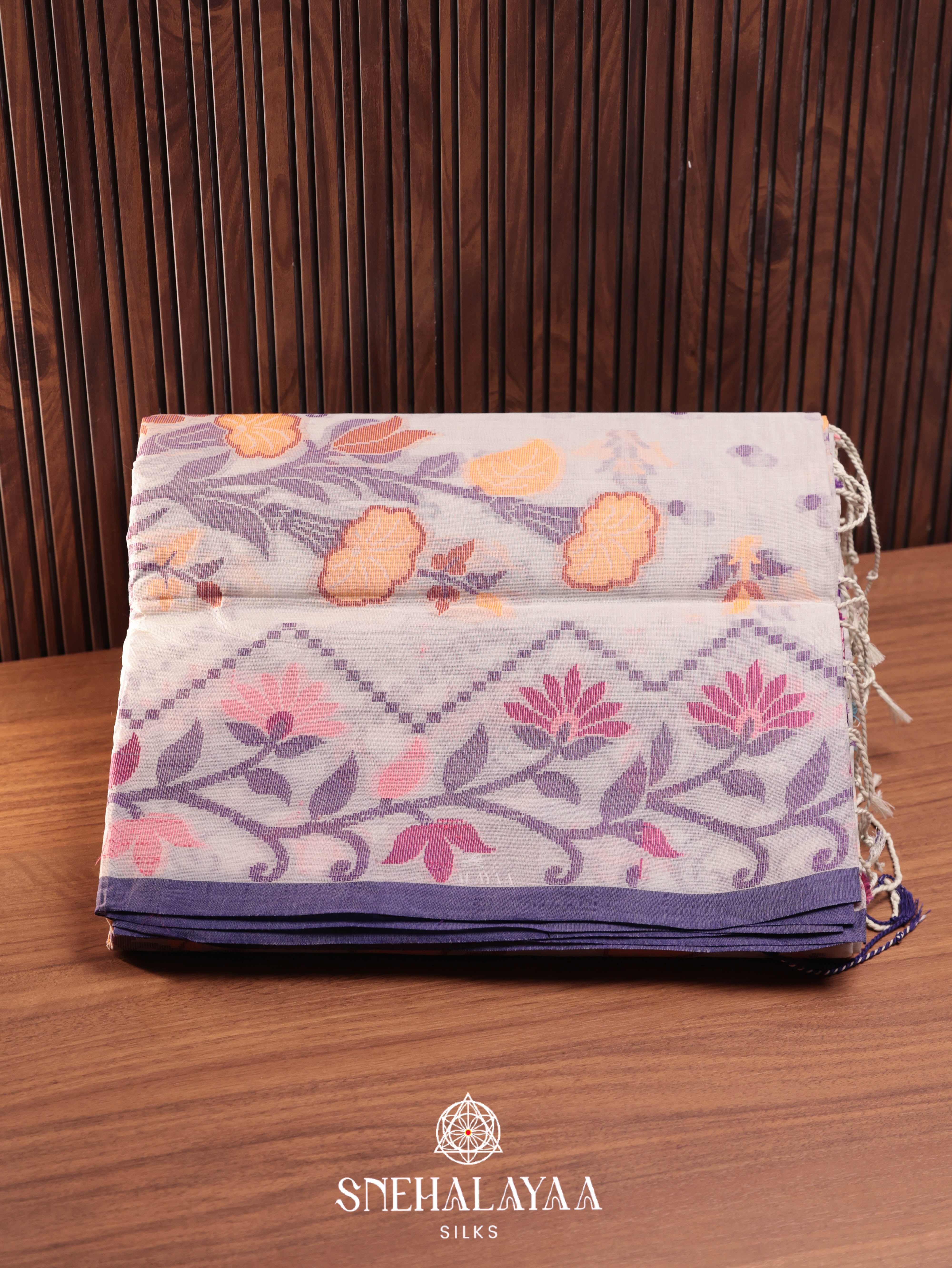 Off white Bengal Cotton Saree
