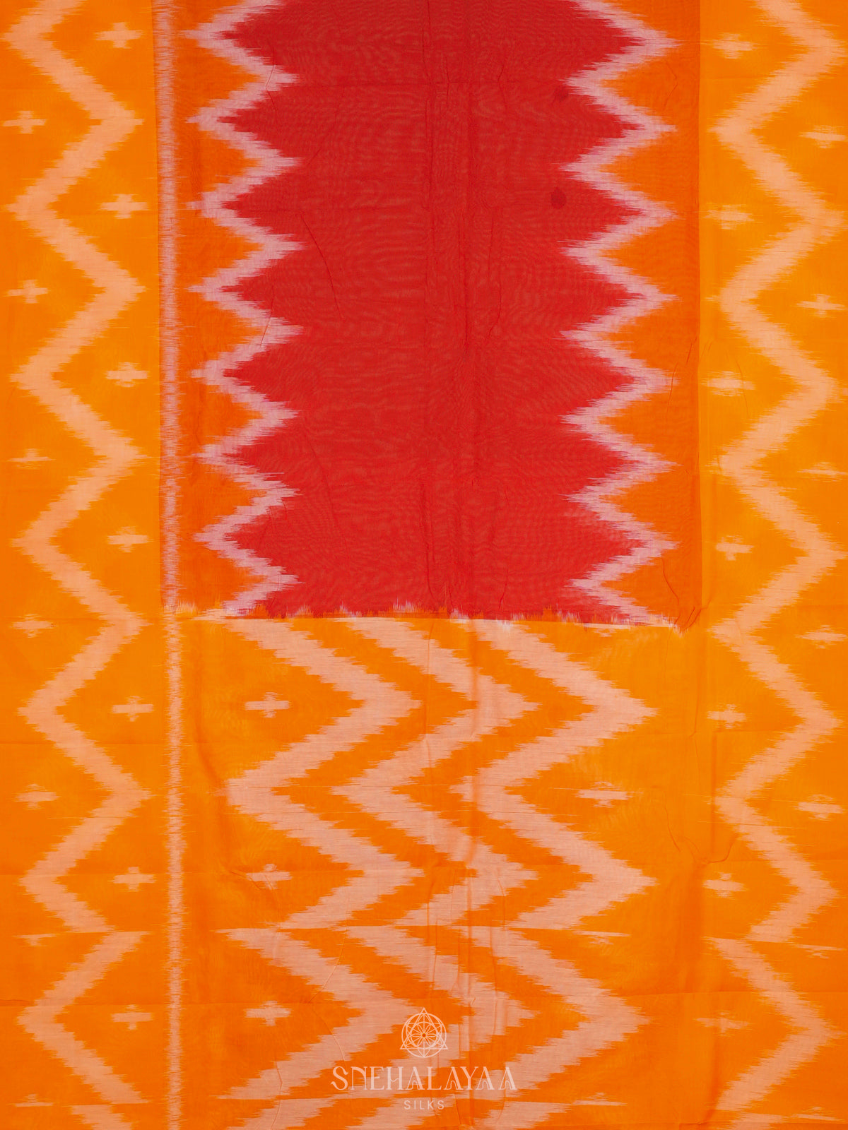 Orange Bengal Cotton Saree