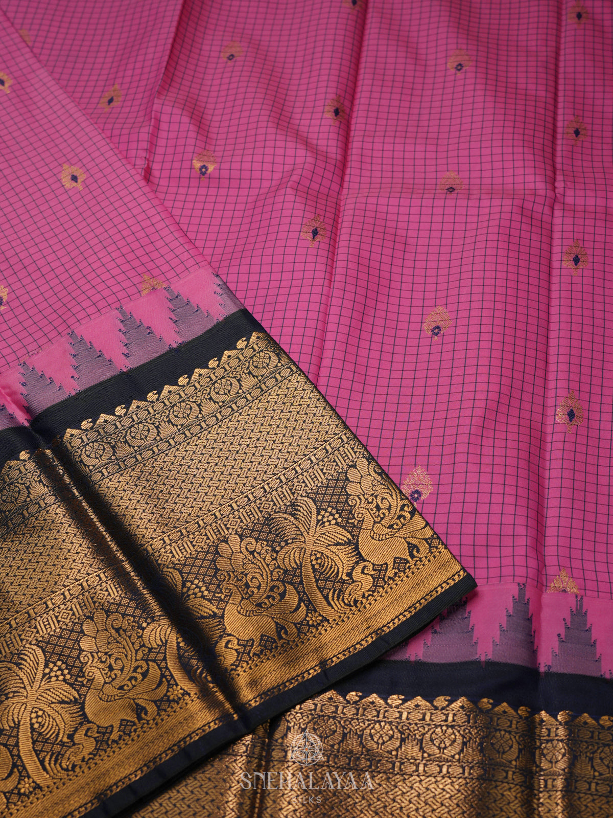 Pink Gadwal Saree