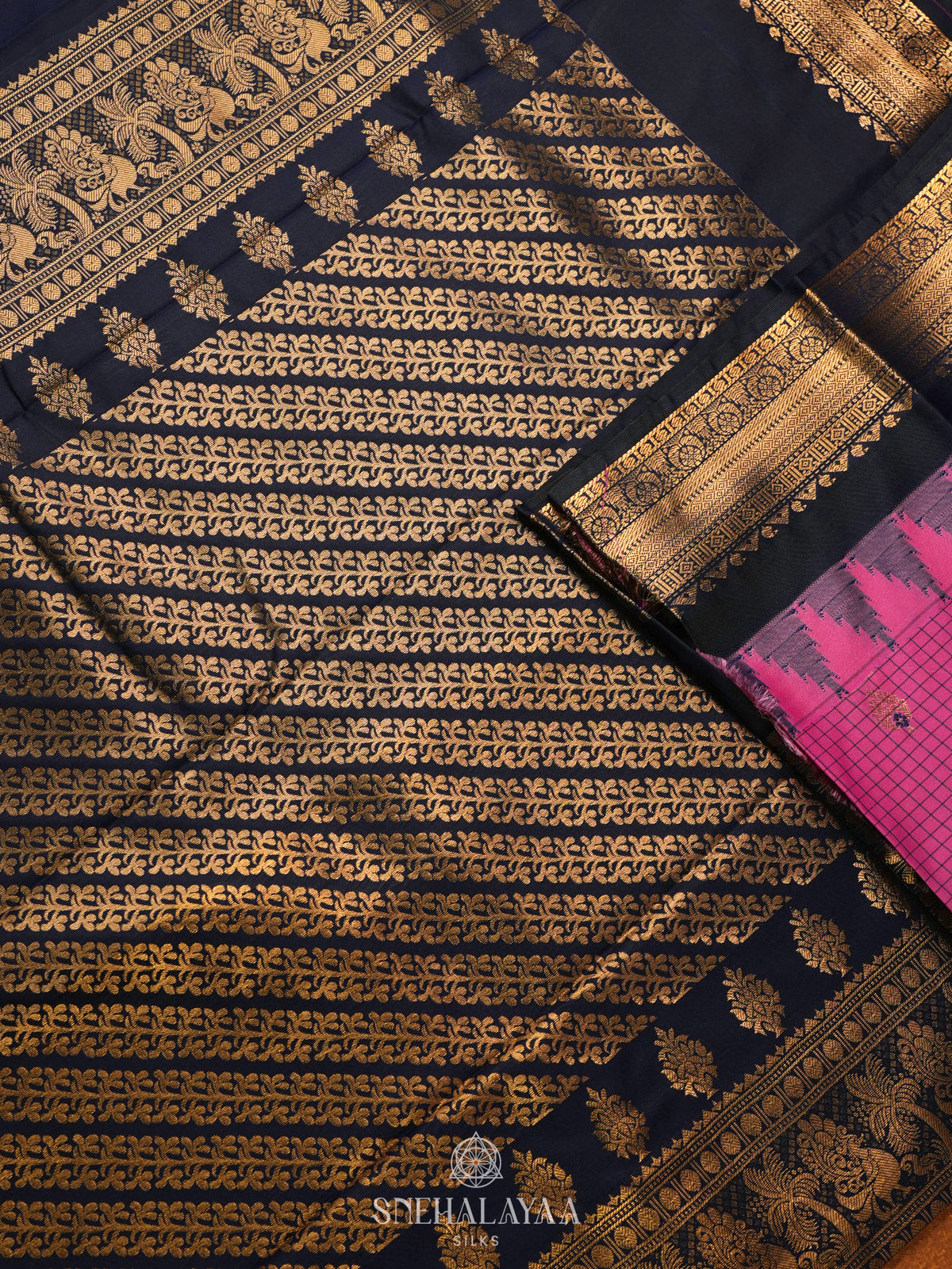 Pink Gadwal Saree