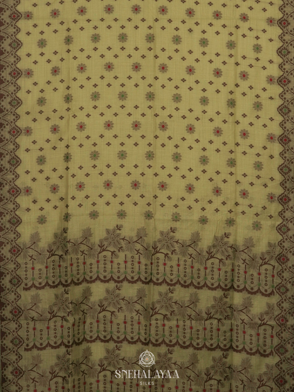 PaleGreen Munga Cotton Saree – Snehalayaa Silks