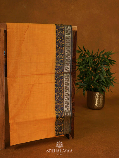 Orange Munga Cotton Saree