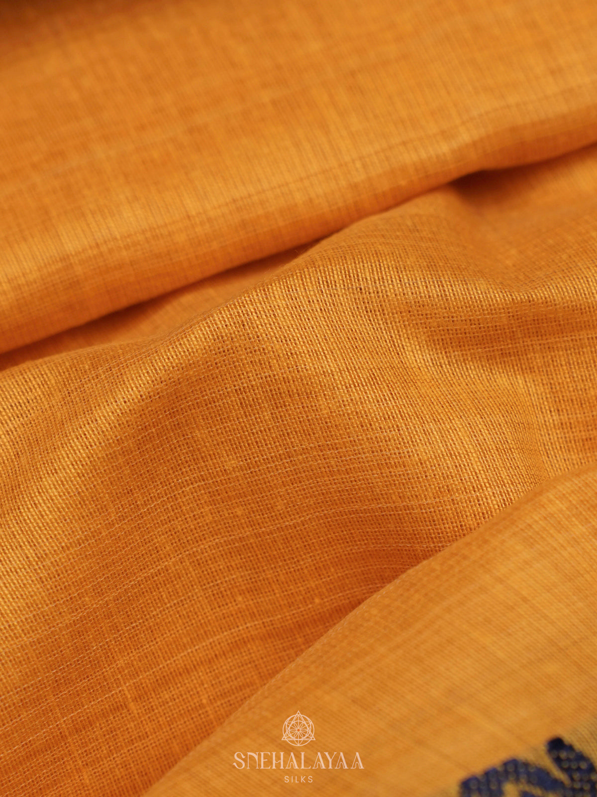 Orange Munga Cotton Saree