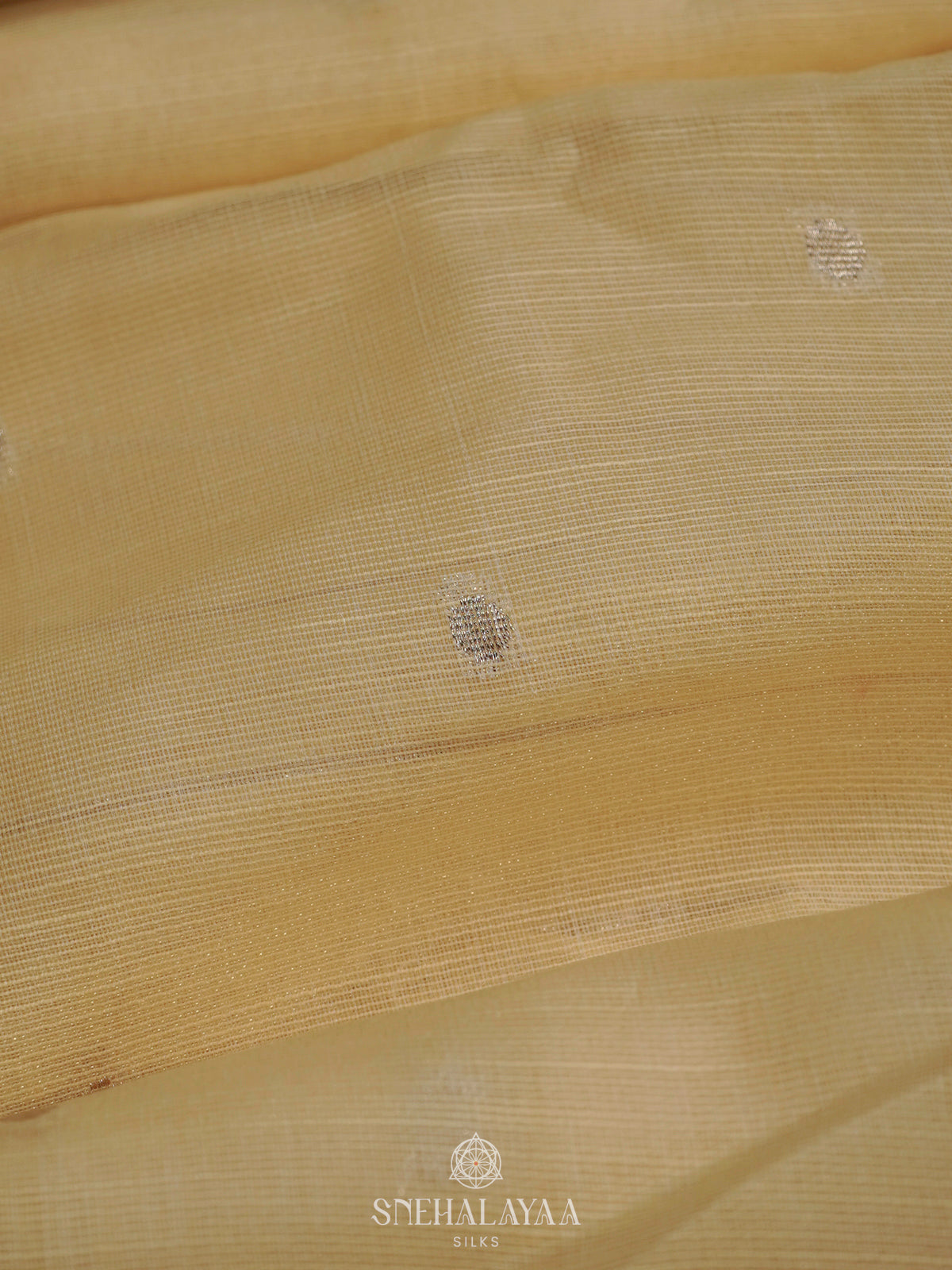 Pale Yellow Linen Saree
