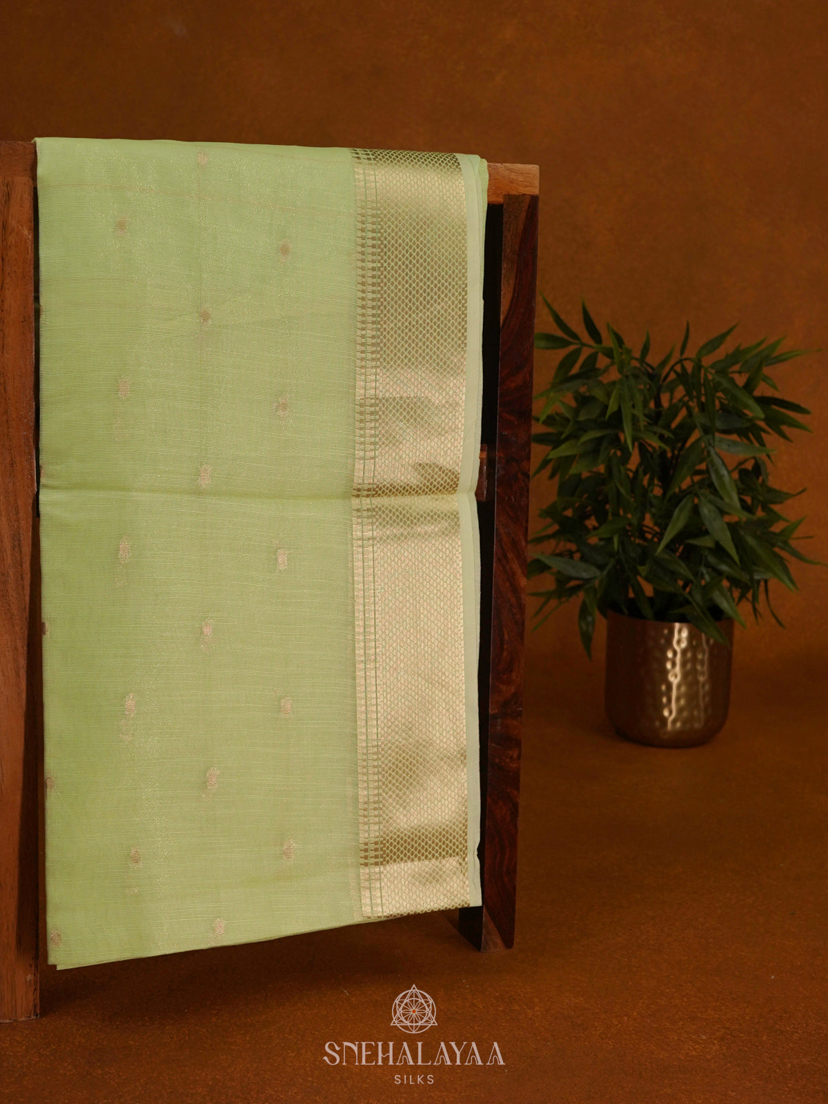 Pista Green Linen Saree