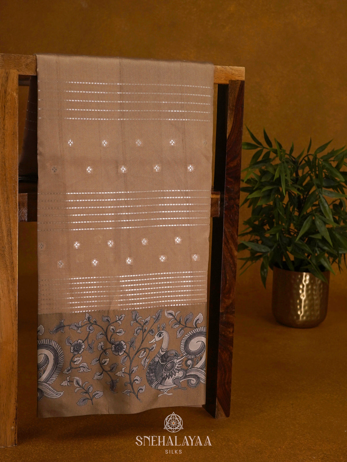 Pale Brown Dola Saree